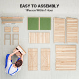 Outsunny 140 x 75 Fir Wood Garden Shed, with Asphalt Roof - Natural