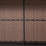 Outsunny PE Rattan Garden Coffee Table with Glass Table Top - Brown