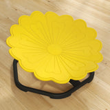 AIYAPLAY Flower-Shaped Sensory Spinning Chair with Non-Slip Base for Balance/Coordination, Yellow