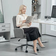 HOMCOM 91-99cm Sherpa Fleece Office Chair - Grey