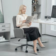 HOMCOM 91-99cm Sherpa Fleece Office Chair - Grey