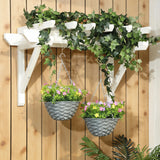 HOMCOM Set of 2 Artificial Hanging Cosmos Flowers - Multi-Colored