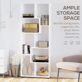 HOMCOM 8-Cube Bookcase, Tall Display Shelf, Standing Storage Rack for Study Room, Living Room, 70 x 24 x 178cm, White