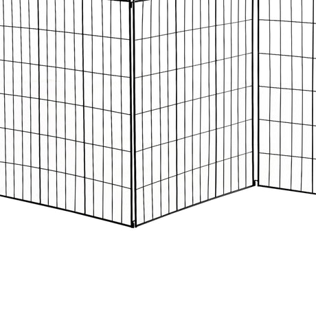 Outsunny Garden Decorative Fence 4 Panels 44in x 12ft Metal Wire Landscape Border Edging