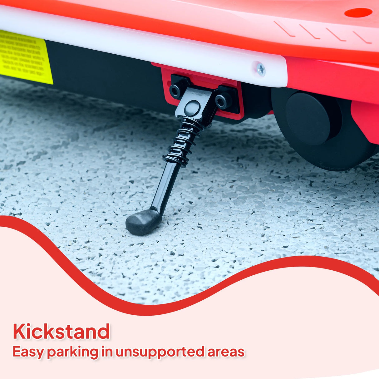 AIYAPLAY Electric Scooter for Kids 6-14 Years, with Colourful Lights, Red