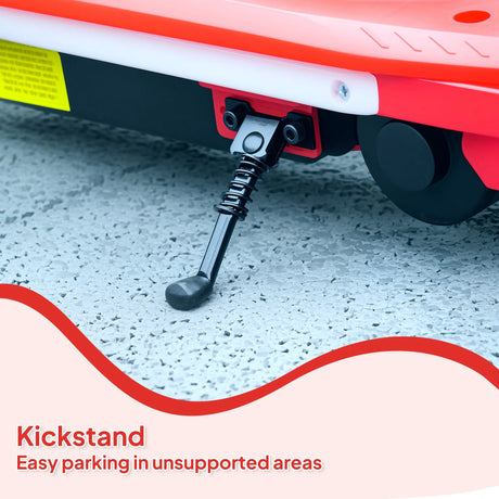 AIYAPLAY Electric Scooter for Kids 6-14 Years, with Colourful Lights, Red