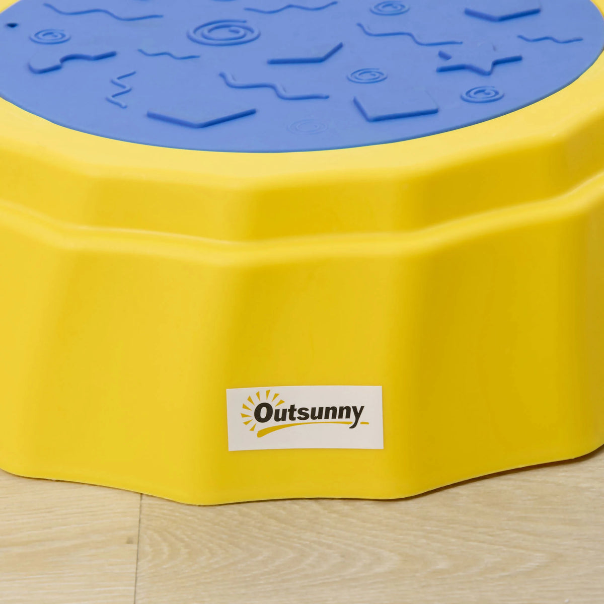 Outsunny Five-Piece Kids Stepping Stones and Balance Bridge w/ Non-Slip Surface & Bottom. for Toddlers - Multicoloured