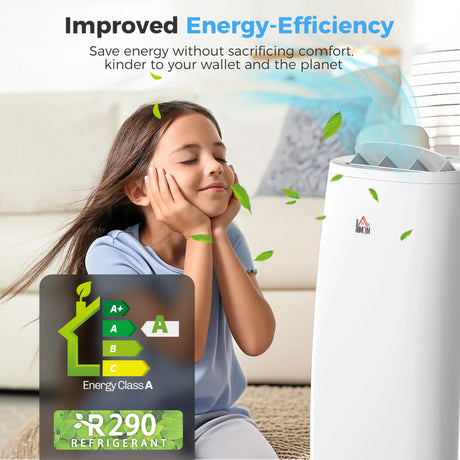 HOMCOM 14000 BTU Multi-Mode Mobile Air Conditioner, with Mounting Kit