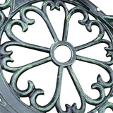 Outsunny Cast Aluminum Garden Bench-Antique Green
