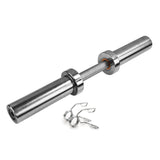 Olympic Dumbbell Bar  Heavy-Duty Solid Chrome Steel with Rotating Sleeves, 2-Inch Plate Compatibility & 130kg Capacity  Pair