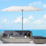 Outsunny 4.6m Double Garden Parasol - Beige