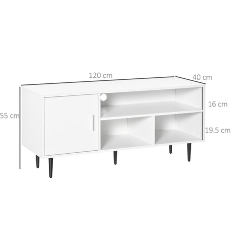 HOMCOM TV Stand Cabinet for TVs up to 60 Inches - White