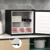 HOMCOM 35L Mini Freezer, -24 to -14 Temperature - Silver Tone