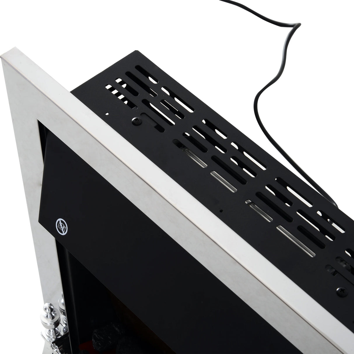 HOMCOM Contemporary Electric Fireplace Coal Burning Flame Effect Inset Fire Place Space Heater Glass View LED Lighting with Remote Control, 1000W/2000W