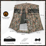 360 One Way See Through Ground Blind Hunting Blind for 2-3 People