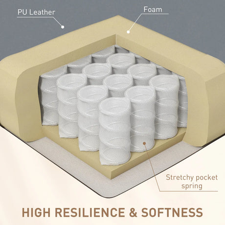 HOMCOM Massage Recliner Chair with 8 Vibration & Heat, PU Leather Recliner Armchair with Cup Holders and Side Pockets, Manual Reclining Chair with Remote, 360 Swivel, Rocking, Light Grey