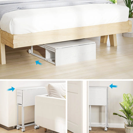 HOMCOM 63 cm Drop Leaf Writing Work Desk - White