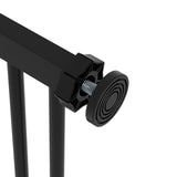 PawHut Adjustable Safety Gate w/ One Extensions, Four Adjustable Screws, Black