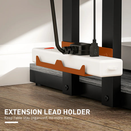 HOMCOM HiFi Stand, with Four Storage Shelves - Dark Grey