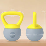 SPORTNOW 4KG Soft Kettlebell, Kettle Bell with Non-Slip Handle for Home Gym, Weight Lifting, Strength Training, Yellow/Grey