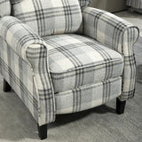 HOMCOM 160 Reclining Armchair, with Footrest - Grey