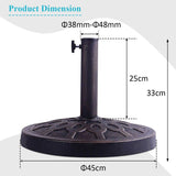 Cast Iron Umbrella Base Stand with Elegant Design for Garden