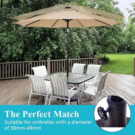 Cast Iron Umbrella Base Stand with Elegant Design for Garden