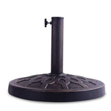 Cast Iron Umbrella Base Stand with Elegant Design for Garden
