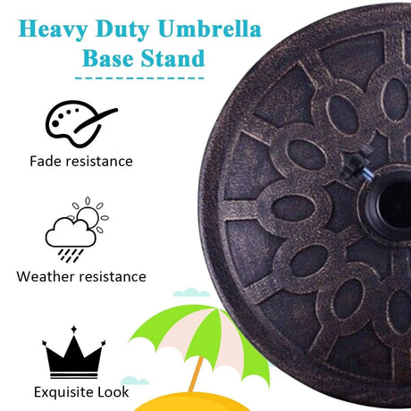 Cast Iron Umbrella Base Stand with Elegant Design for Garden