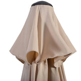 9FT Patio Umbrella Patio Market Steel Tilt W/ Crank Outdoor Yard Garden-beige