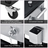 76L Rolling Cooler with Shelf & Bottle Opener for Patio & Pool & Party