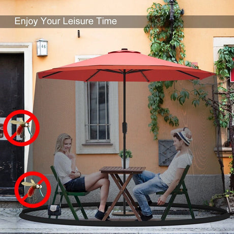 9 -10 Feet Outdoor Umbrella Table Screen Mosquito Bug Insect Net