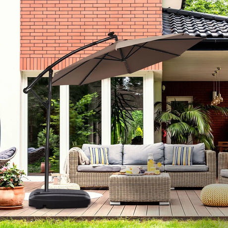 60L Plastic Weighted Fill Water Sand Wheel Patio Umbrella Base