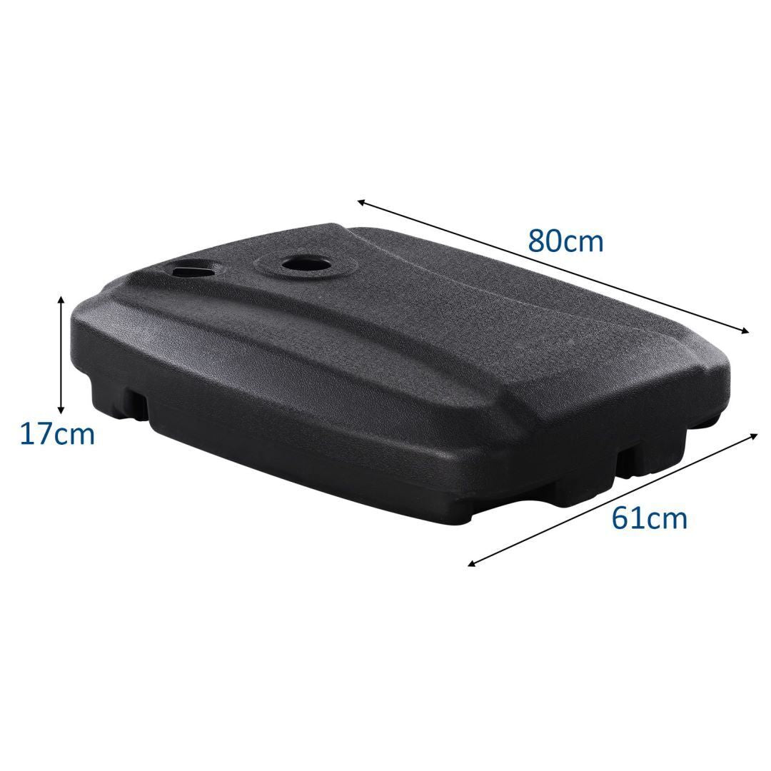 60L Plastic Weighted Fill Water Sand Wheel Patio Umbrella Base