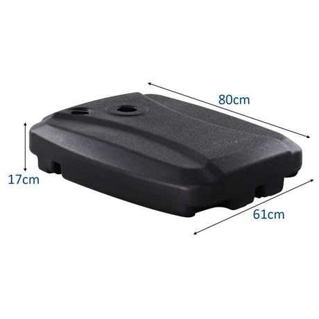 60L Plastic Weighted Fill Water Sand Wheel Patio Umbrella Base