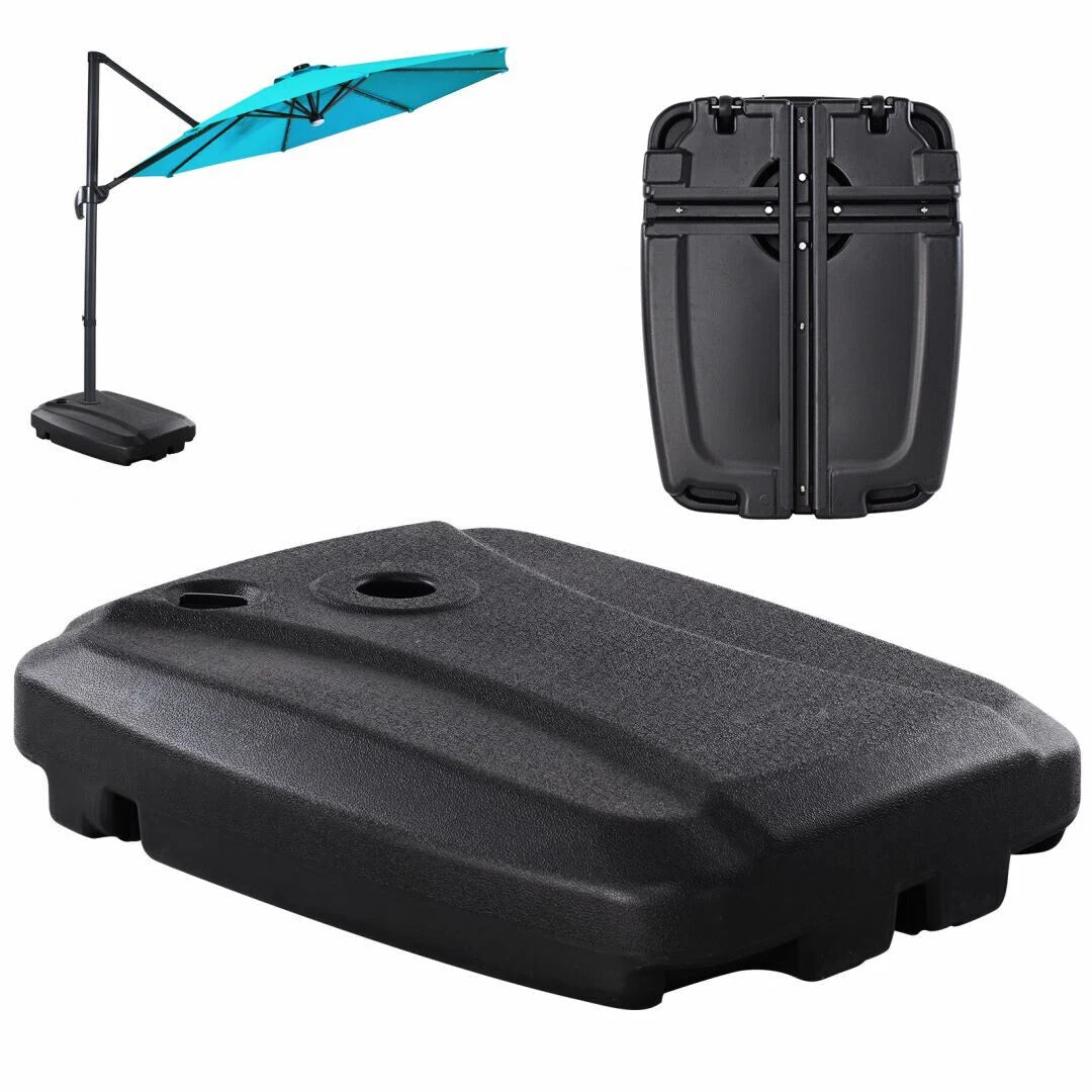 60L Plastic Weighted Fill Water Sand Wheel Patio Umbrella Base