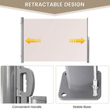 118.5 x 71 Inch Patio Retractable Folding Side Awning Screen