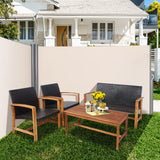 237 x 71 Inch Patio Retractable Double Folding Side Awning Screen Divider