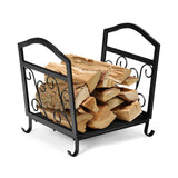Fireplace Log Holder Wrought Iron Indoor Fire Wood Rack
