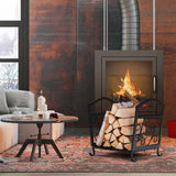 Fireplace Log Holder Wrought Iron Indoor Fire Wood Rack