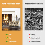 Fireplace Log Holder Wrought Iron Indoor Fire Wood Rack