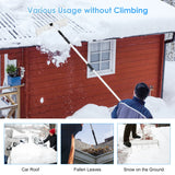 21 Feet Aluminum Large Poly Blade Telescoping Snow Roof Rake