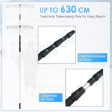 21 Feet Aluminum Large Poly Blade Telescoping Snow Roof Rake