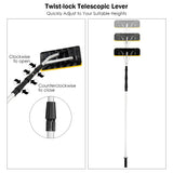 21 Feet Telescoping Snow Roof Rake Aluminum Tube Non-Slip Handle