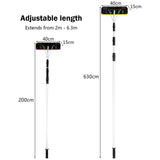 21 Feet Telescoping Snow Roof Rake Aluminum Tube Non-Slip Handle