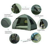 1-Person Tent Cot with Air Mattress and Sleeping Bag-Size 2