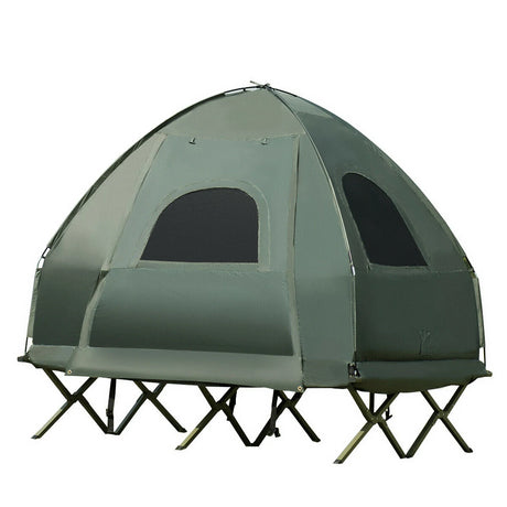 1-Person Tent Cot with Air Mattress and Sleeping Bag-Size 2