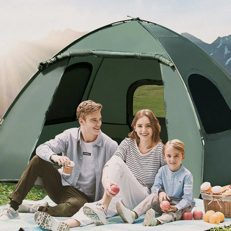 1-Person Tent Cot with Air Mattress and Sleeping Bag-Size 2