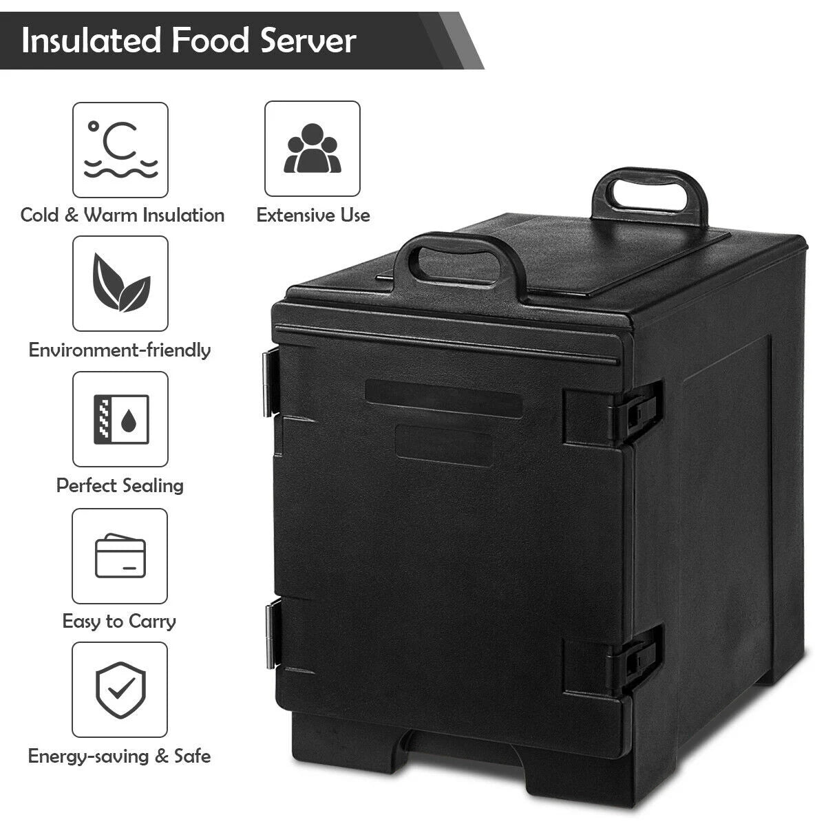 Insulated Food Pan Carrier with Fastener for Canteen