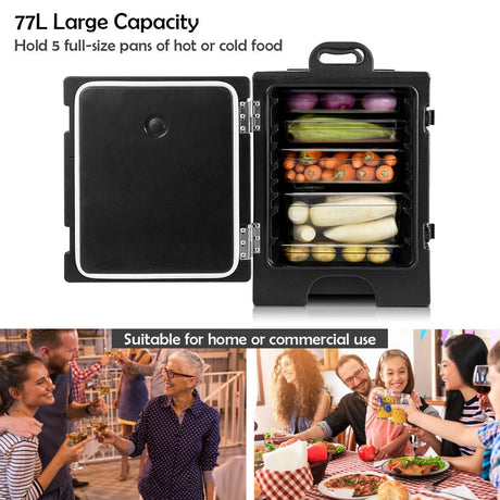 Insulated Food Pan Carrier with Fastener for Canteen
